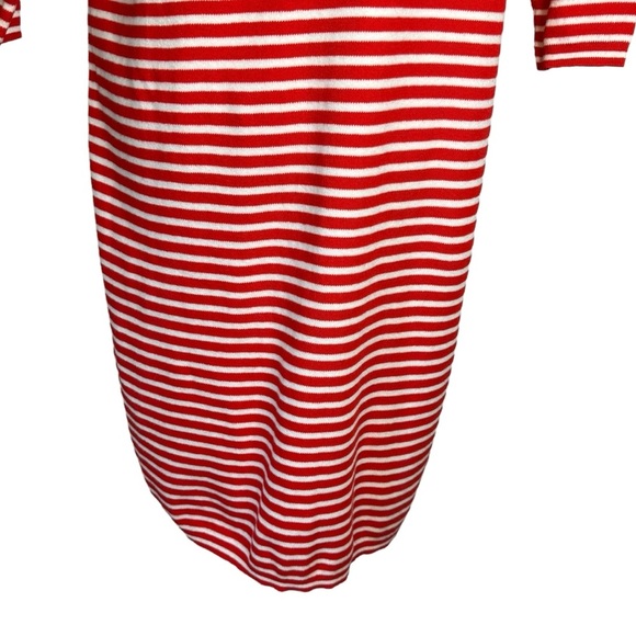 Ninon de Lenclos Vintage Deadstock Red White Striped Sweater Dress NWT Medium - Picture 6 of 9